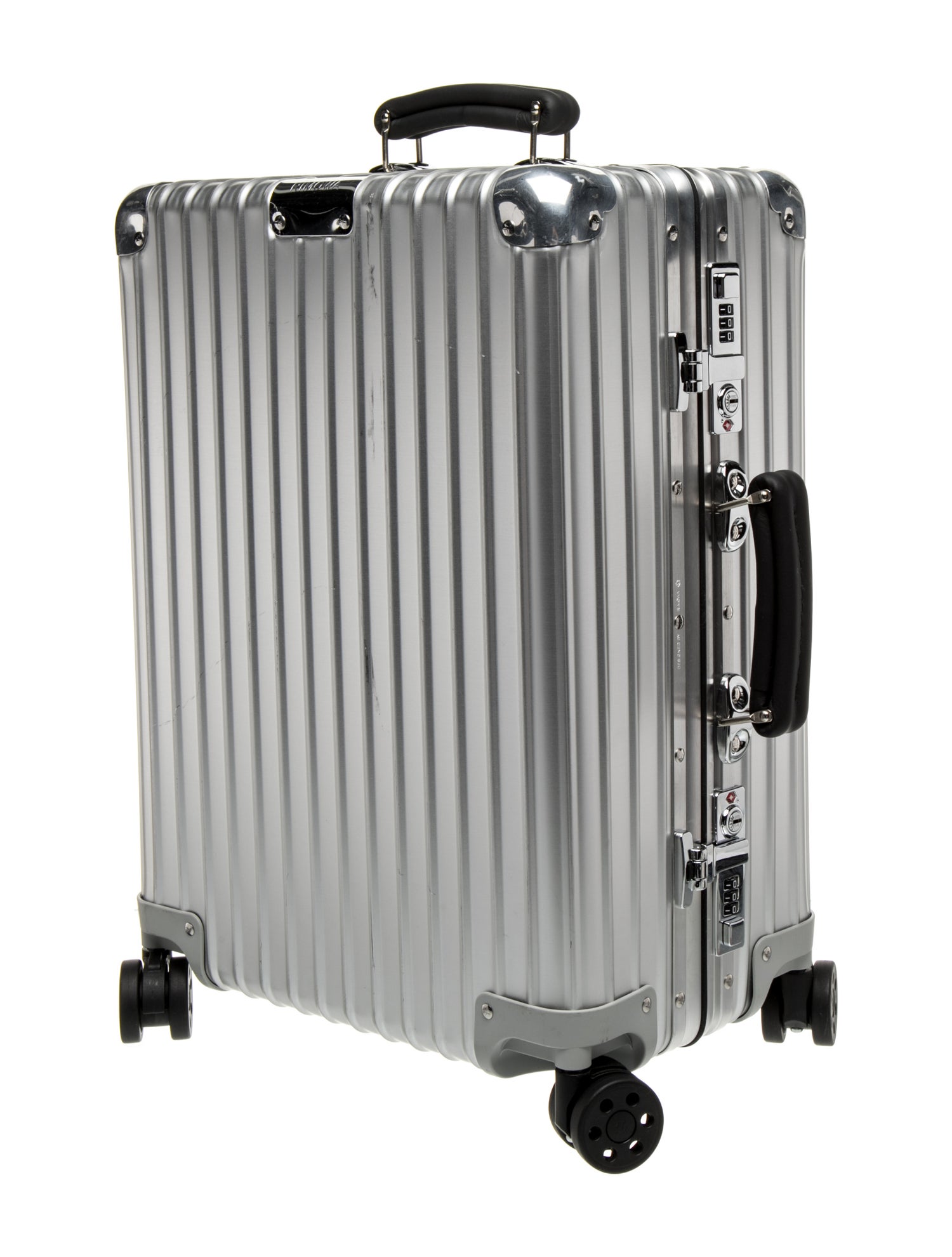 Rimowa Silver Aluminium Carry on Suitcase
