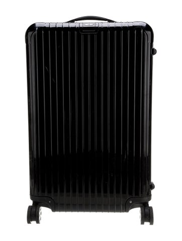 Pre-owned Rimowa Glossy Polycarbonate Suitcase In Black