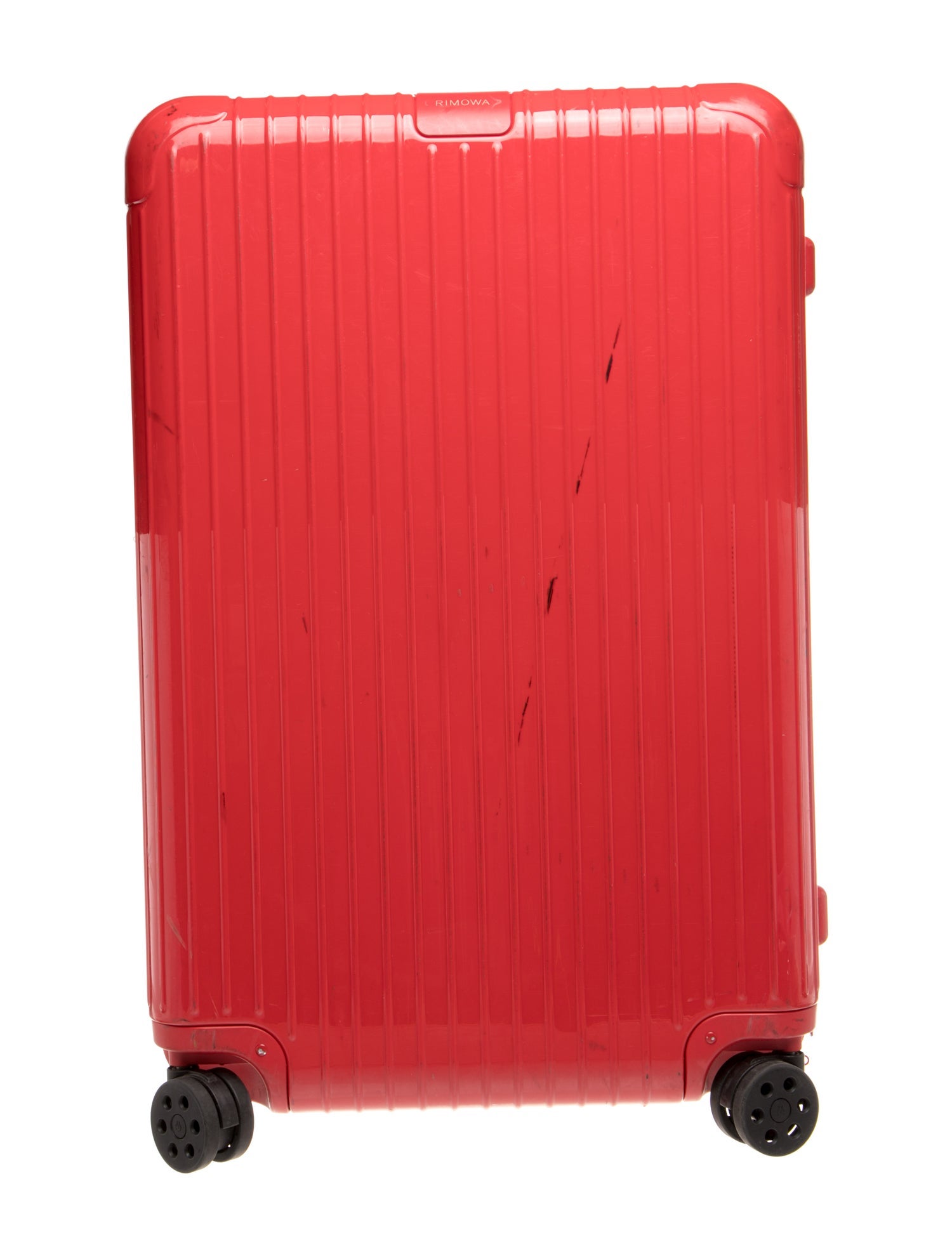 Rimowa Red Polycarbonate Shell Essential Check In L Suitcase