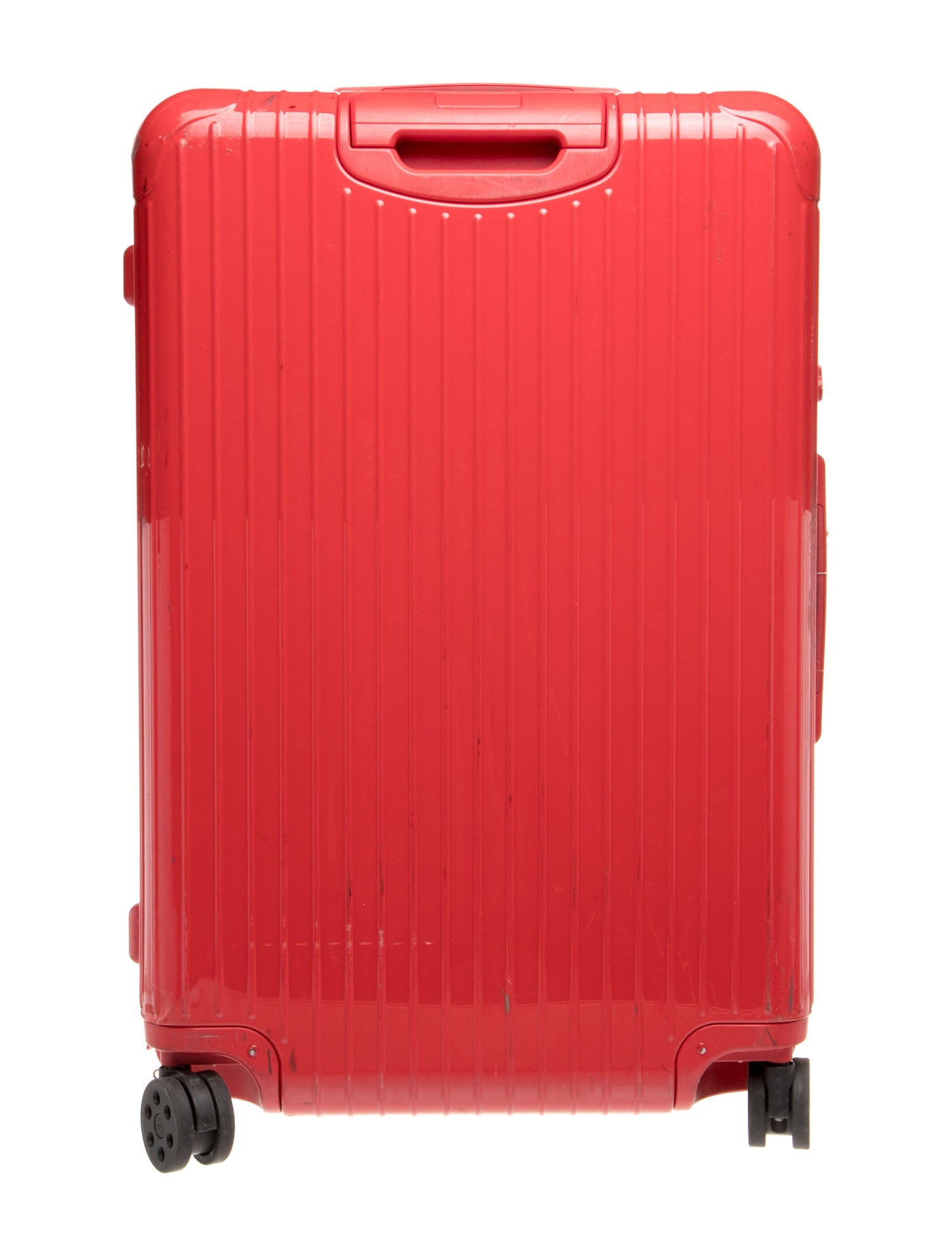 Rimowa Red Polycarbonate Shell Essential Check In L Suitcase