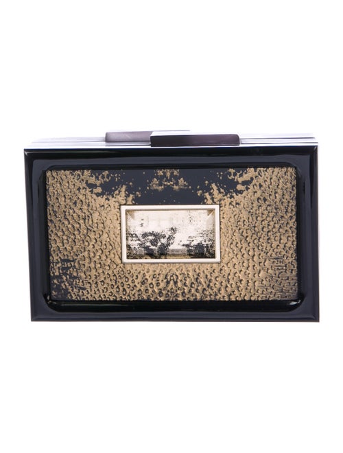 Rauwolf Metallic Box Clutch Black