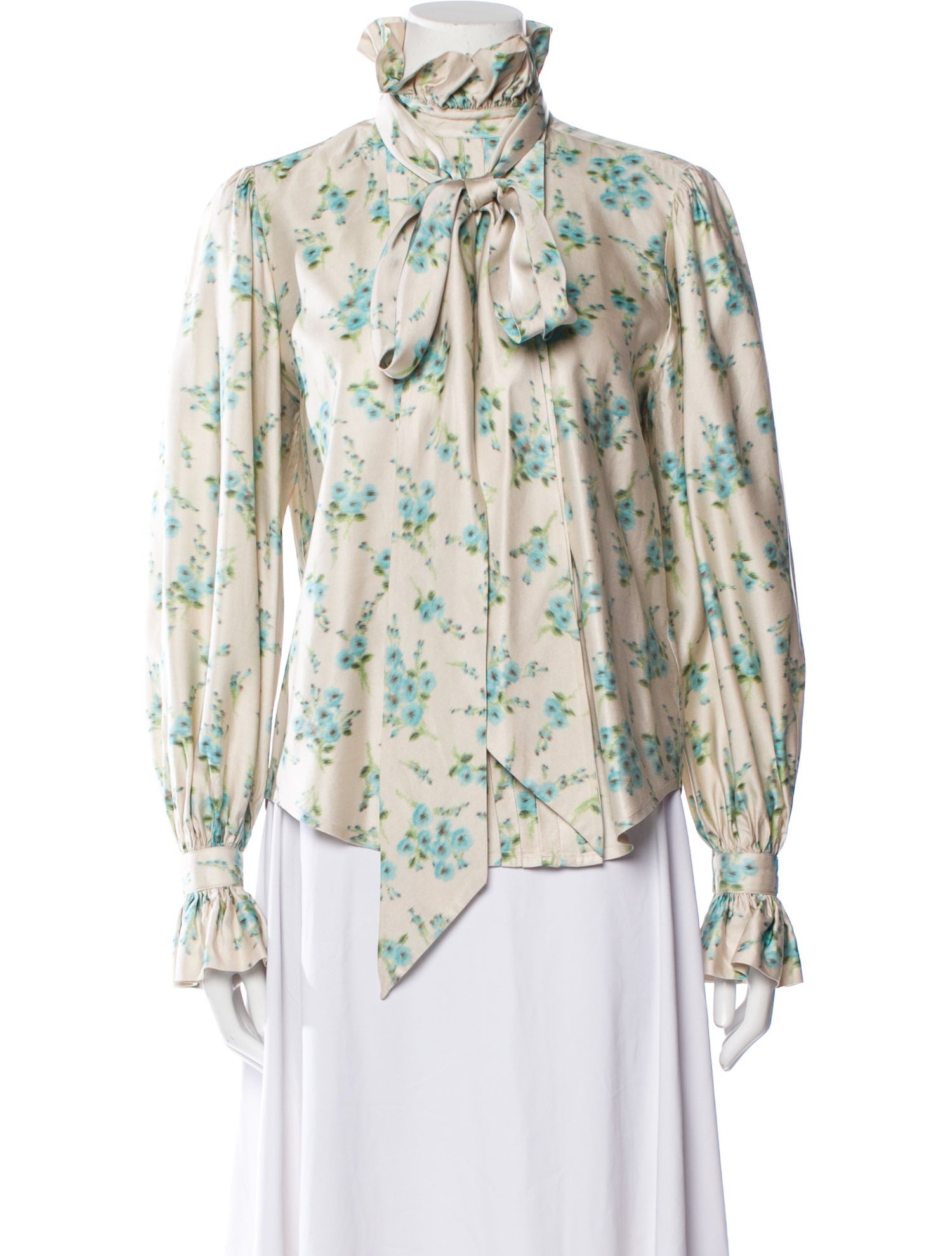 Runway Marc Jacobs Silk Floral Print Blouse