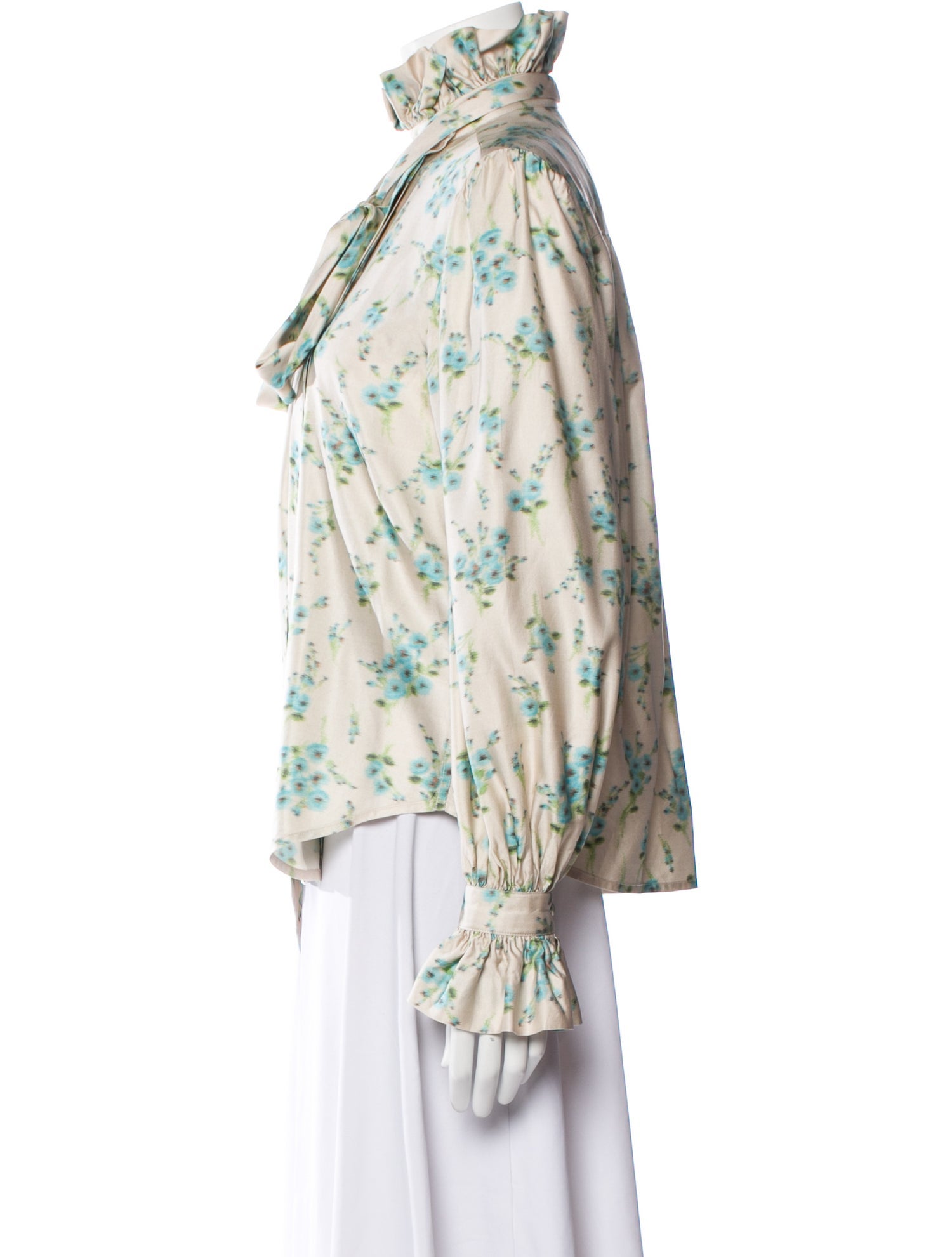 Runway Marc Jacobs Silk Floral Print Blouse