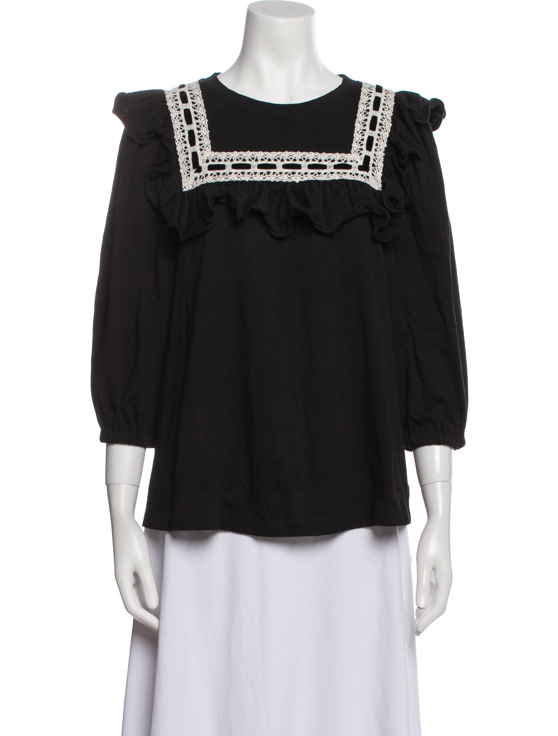 Runway Marc Jacobs Scoop Neck Three-Quarter Sleeve Blouse