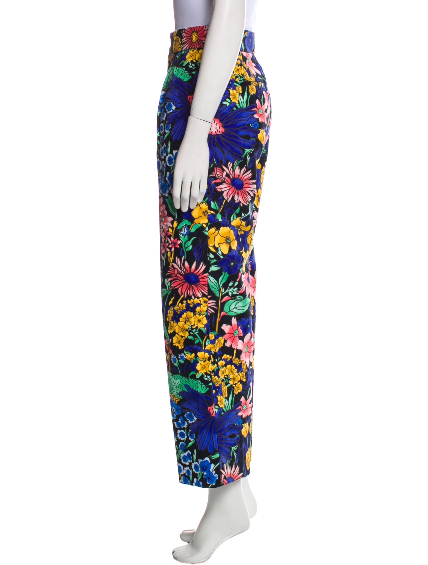 Runway Marc Jacobs Floral Print Wide Leg Pants