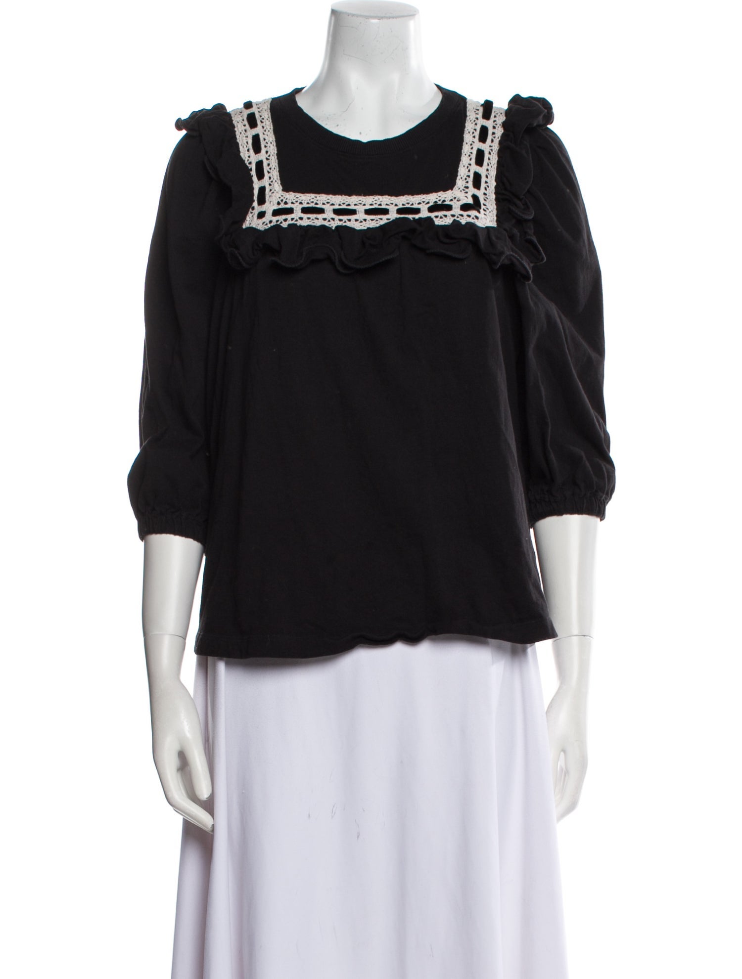 Runway Marc Jacobs Scoop Neck Three-Quarter Sleeve Blouse