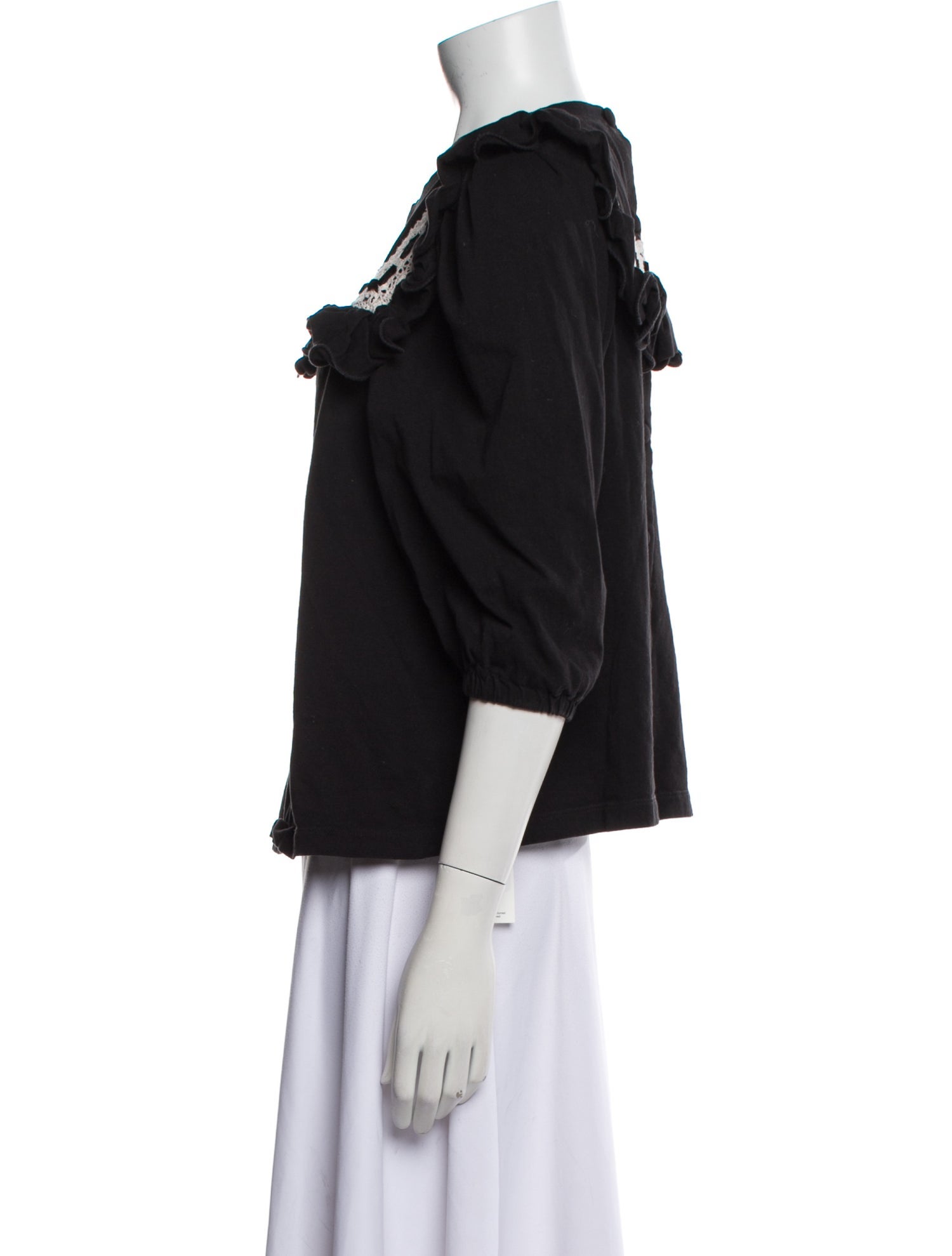 Runway Marc Jacobs Scoop Neck Three-Quarter Sleeve Blouse