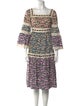Runway Marc Jacobs Printed Midi Length Dress