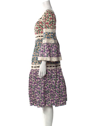 Runway Marc Jacobs Printed Midi Length Dress