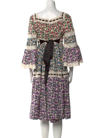 Runway Marc Jacobs Printed Midi Length Dress