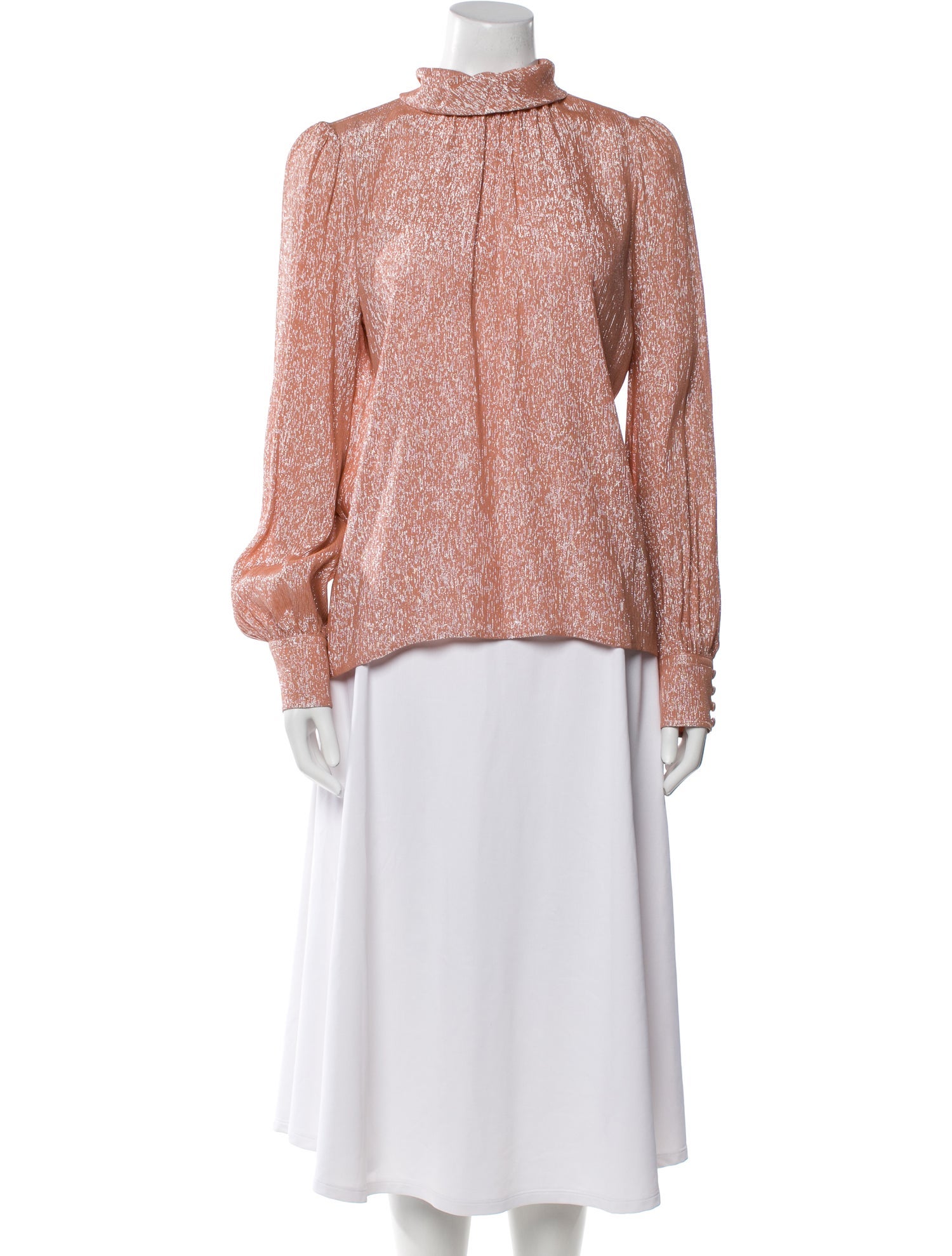 Runway Marc Jacobs Silk Mock Neck Blouse