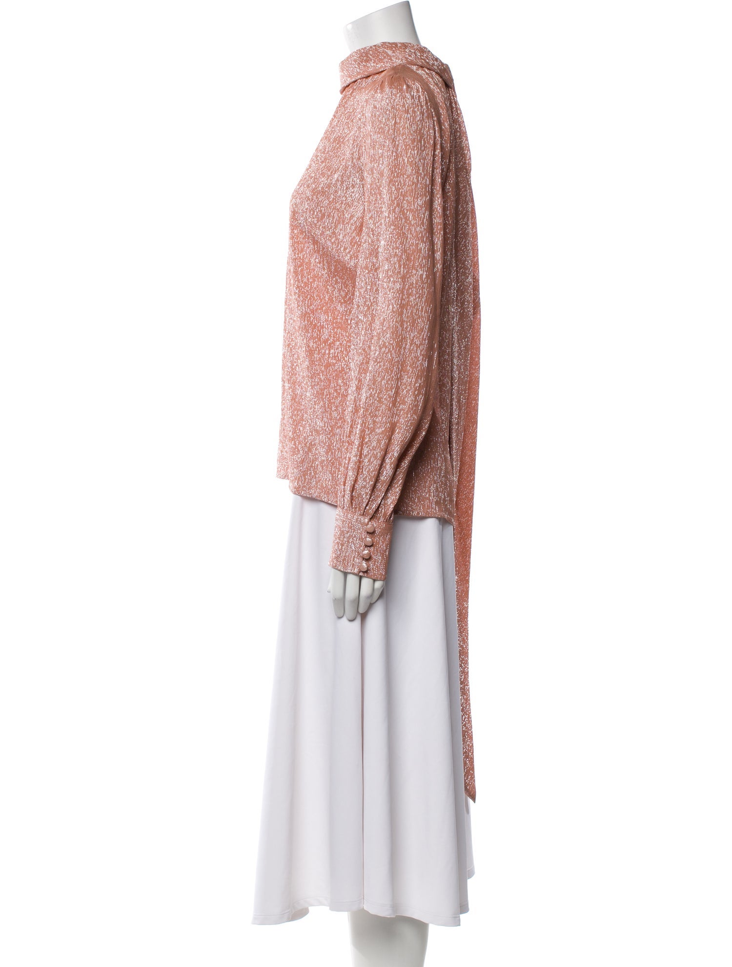 Runway Marc Jacobs Silk Mock Neck Blouse