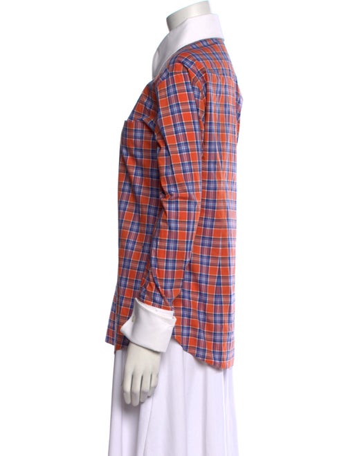 Runway Marc Jacobs Plaid Print Long Sleeve Button-Up Top