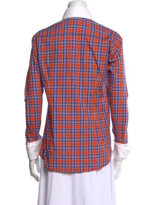Runway Marc Jacobs Plaid Print Long Sleeve Button-Up Top