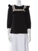 Runway Marc Jacobs Square Neckline Three-Quarter Sleeve Blouse