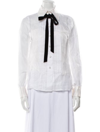 Runway Marc Jacobs Long Sleeve Button-Up Top