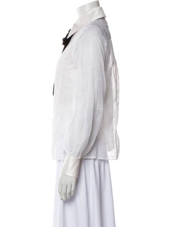 Runway Marc Jacobs Long Sleeve Button-Up Top