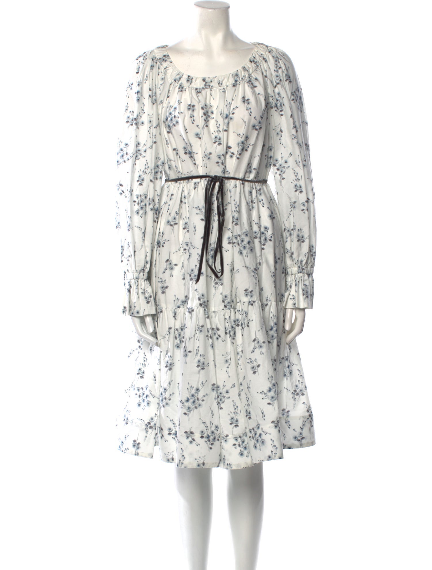 Runway Marc Jacobs Floral Print Knee-Length Dress