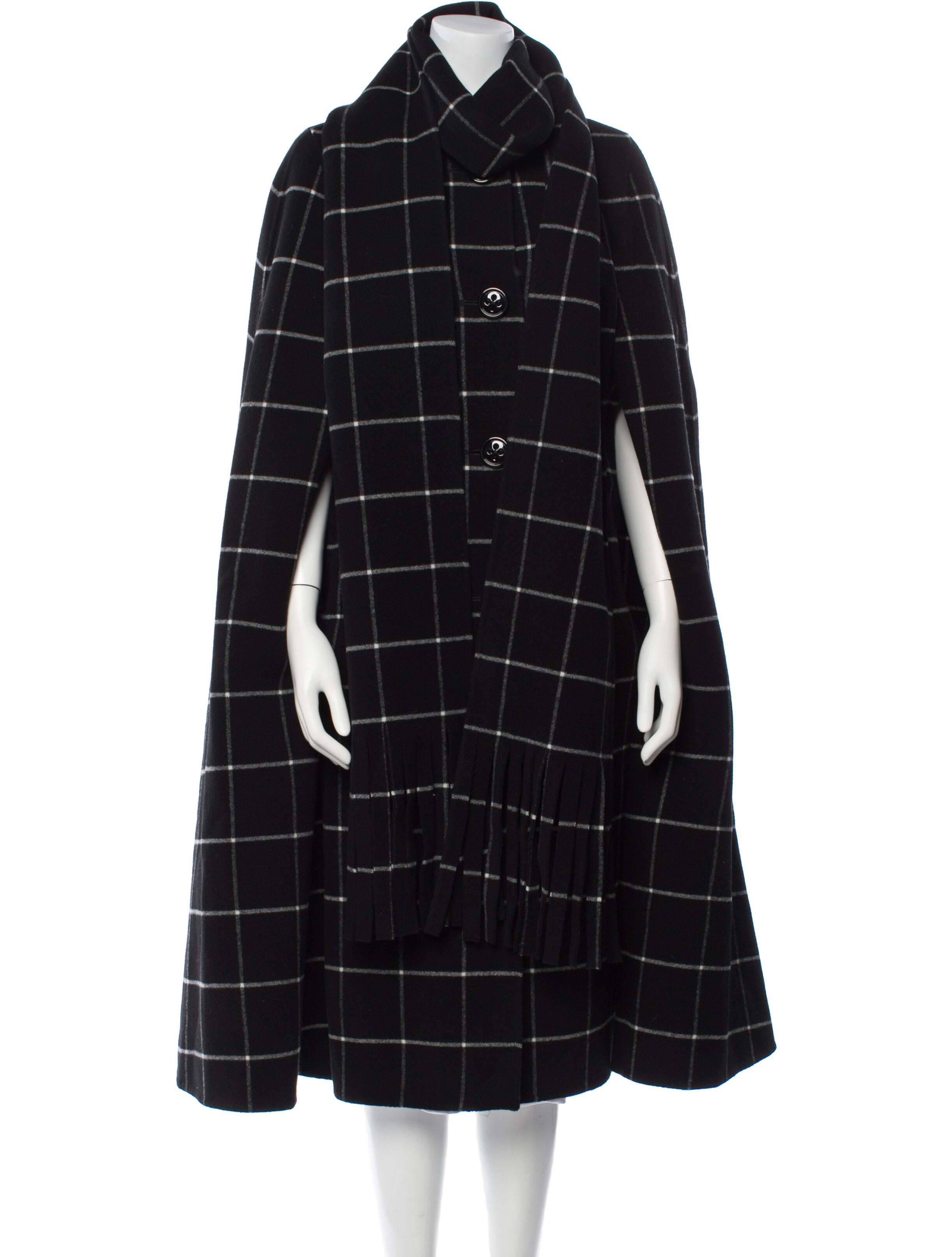 Runway Marc Jacobs Plaid Print Coat