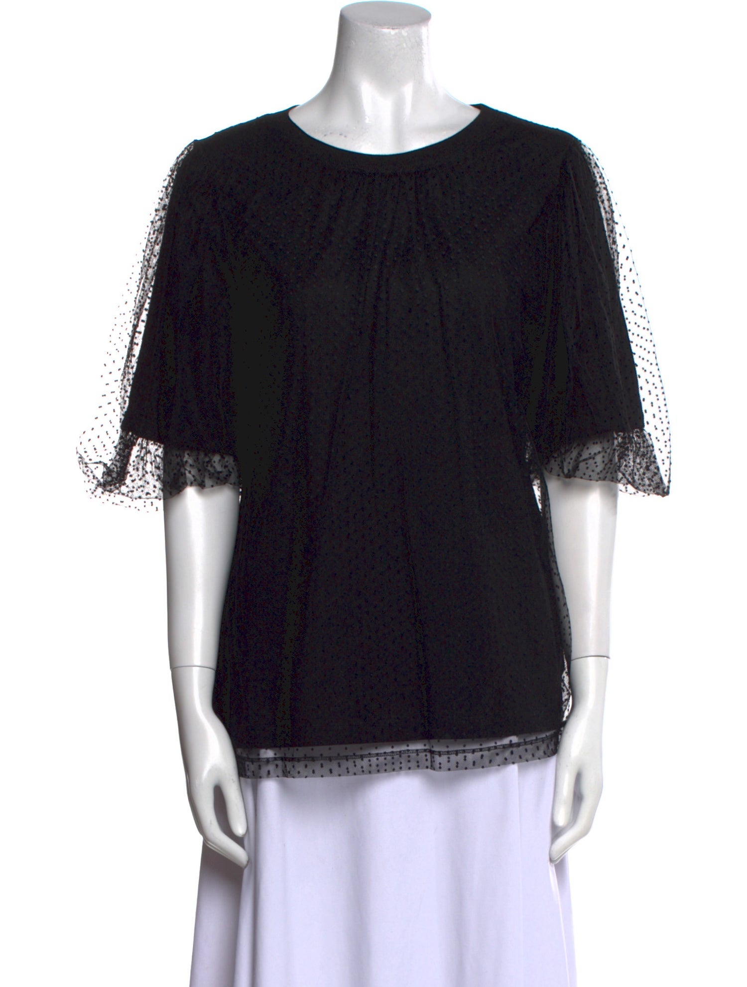 Runway Marc Jacobs Lace Pattern Crew Neck Blouse
