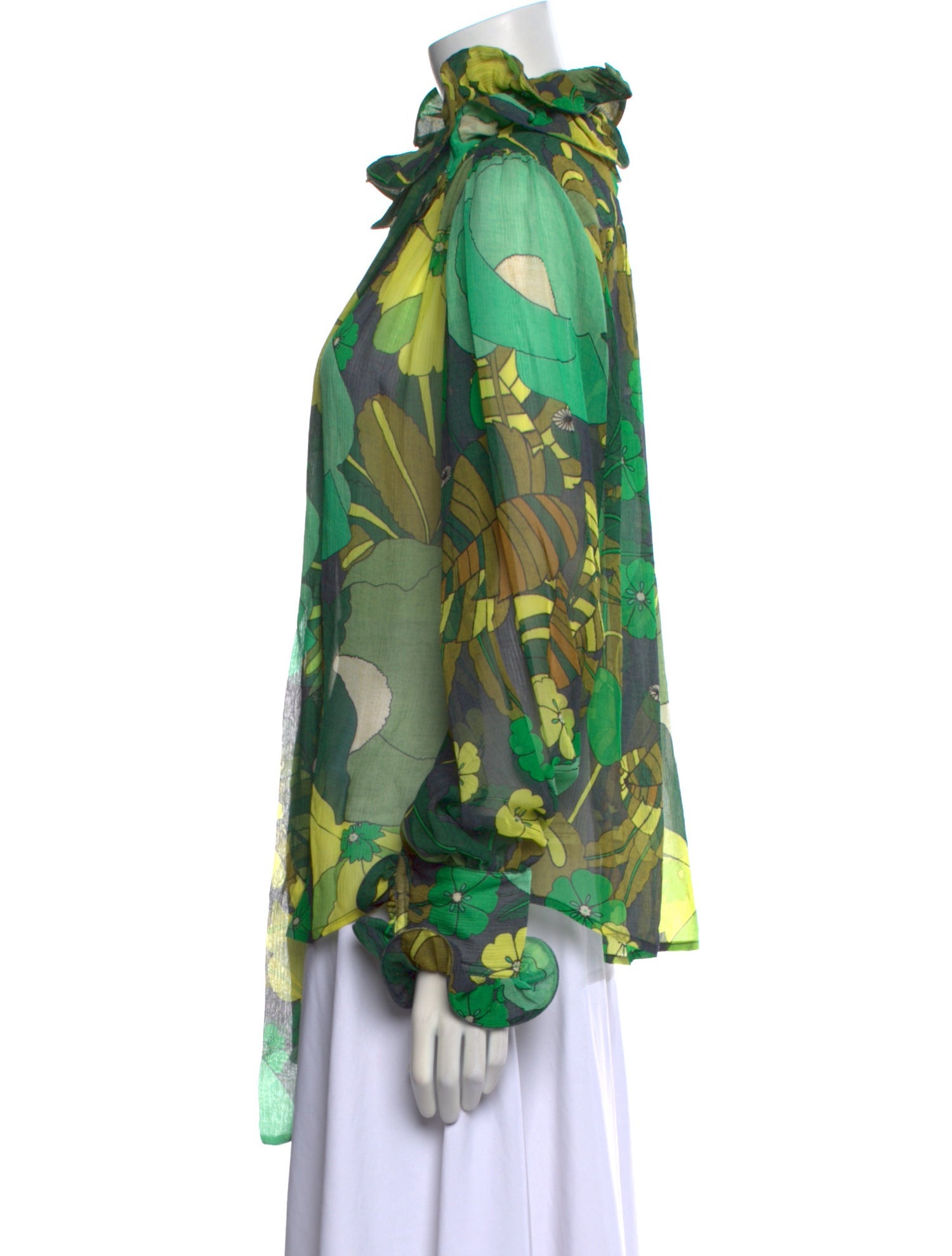 Runway Marc Jacobs Silk Floral Print Blouse