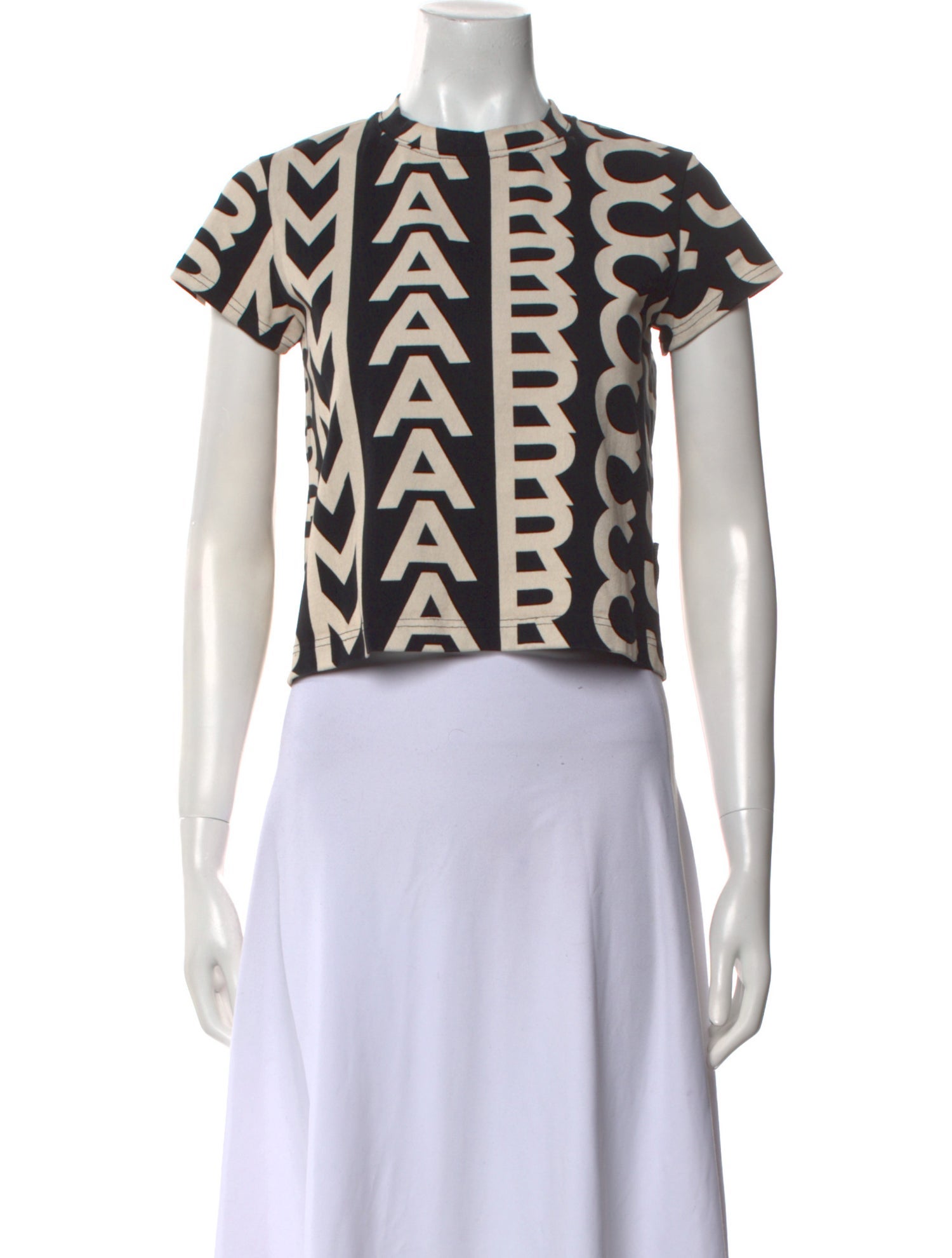 Runway Marc Jacobs Printed Mock Neck Crop Top