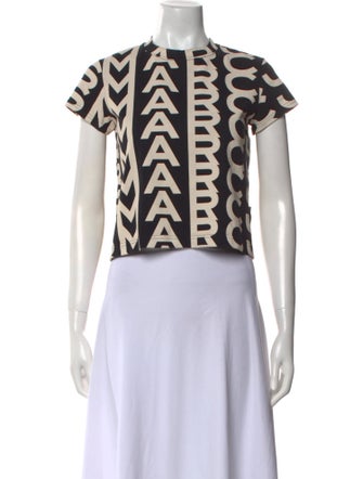 Runway Marc Jacobs Printed Mock Neck Crop Top