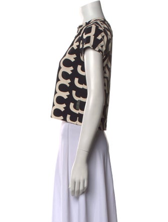 Runway Marc Jacobs Printed Mock Neck Crop Top