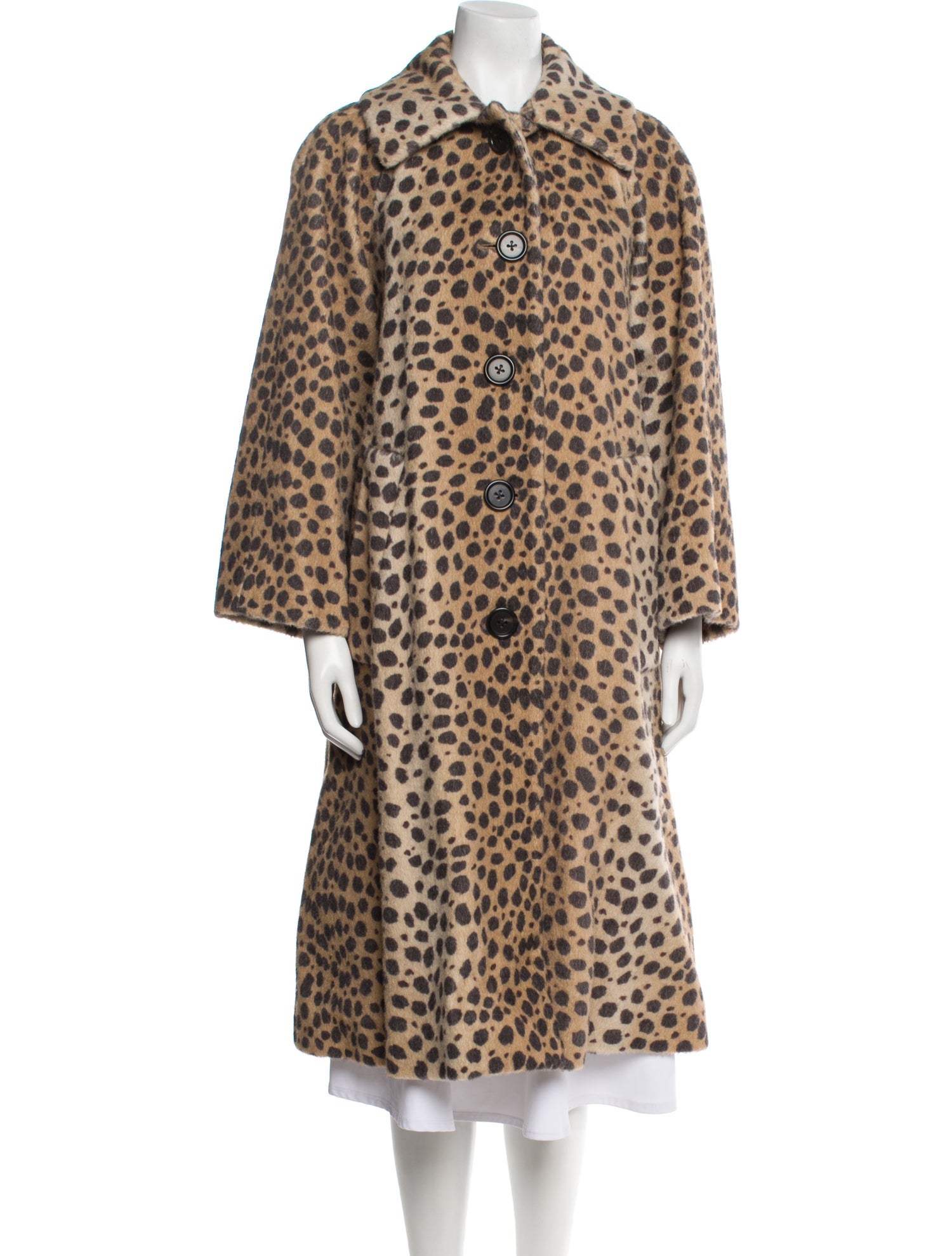 Runway Marc Jacobs Animal Print Faux Fur Coat