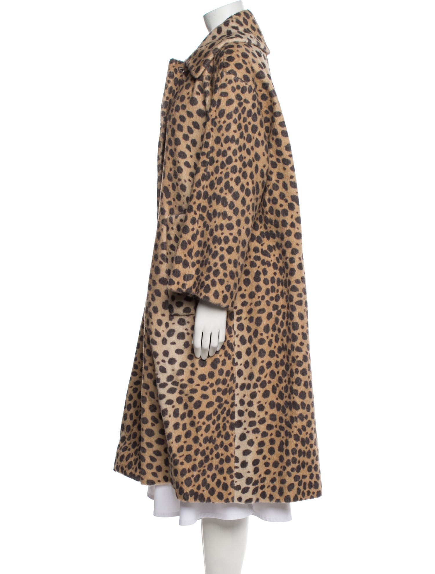 Runway Marc Jacobs Animal Print Faux Fur Coat