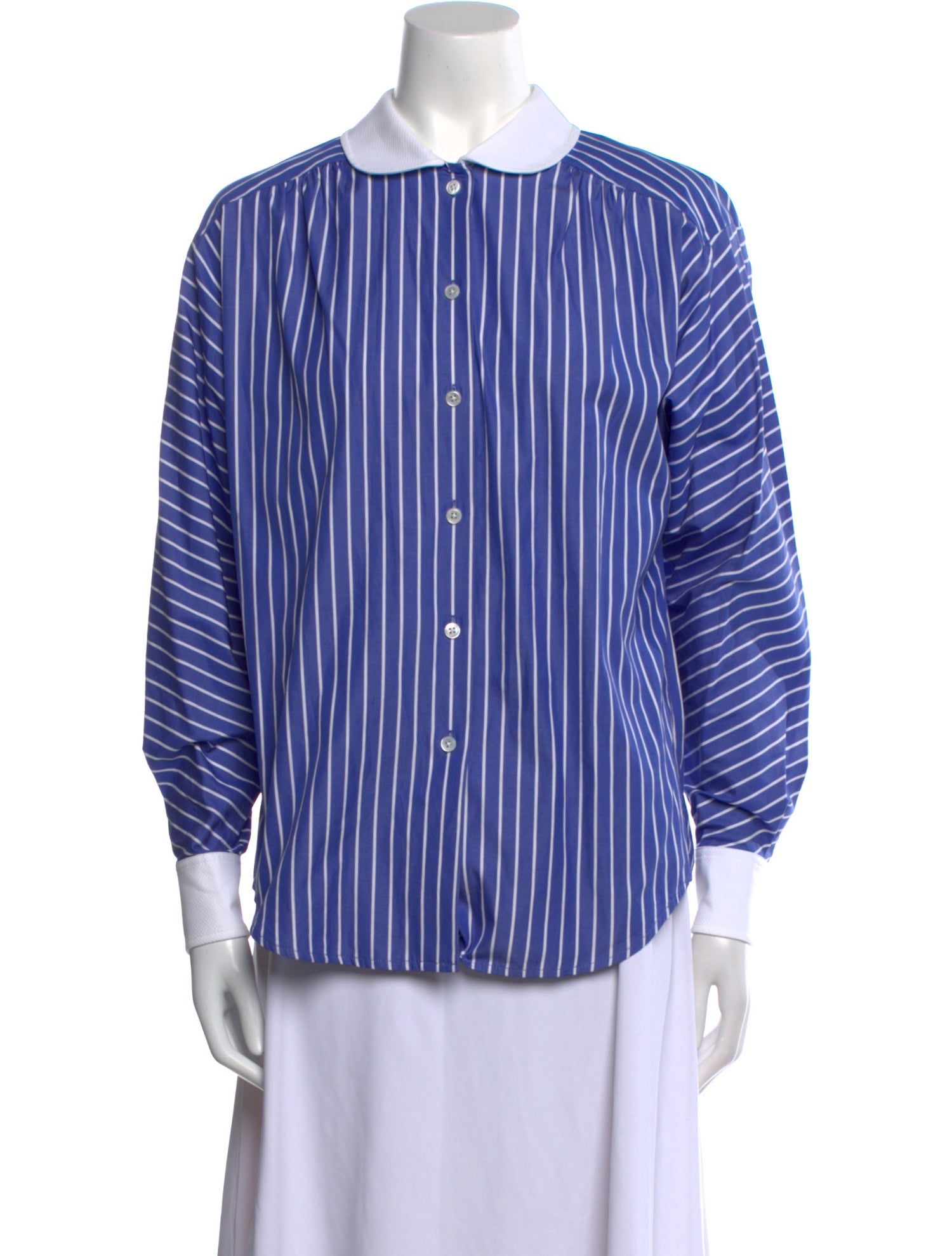 Runway Marc Jacobs Striped Long Sleeve Button-Up Top w/ Tags