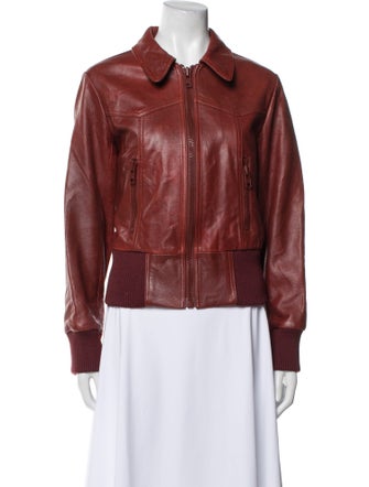 Runway Marc Jacobs Lamb Leather Bomber Jacket