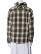 Runway Marc Jacobs Plaid Print Mock Neck Button-Up Top