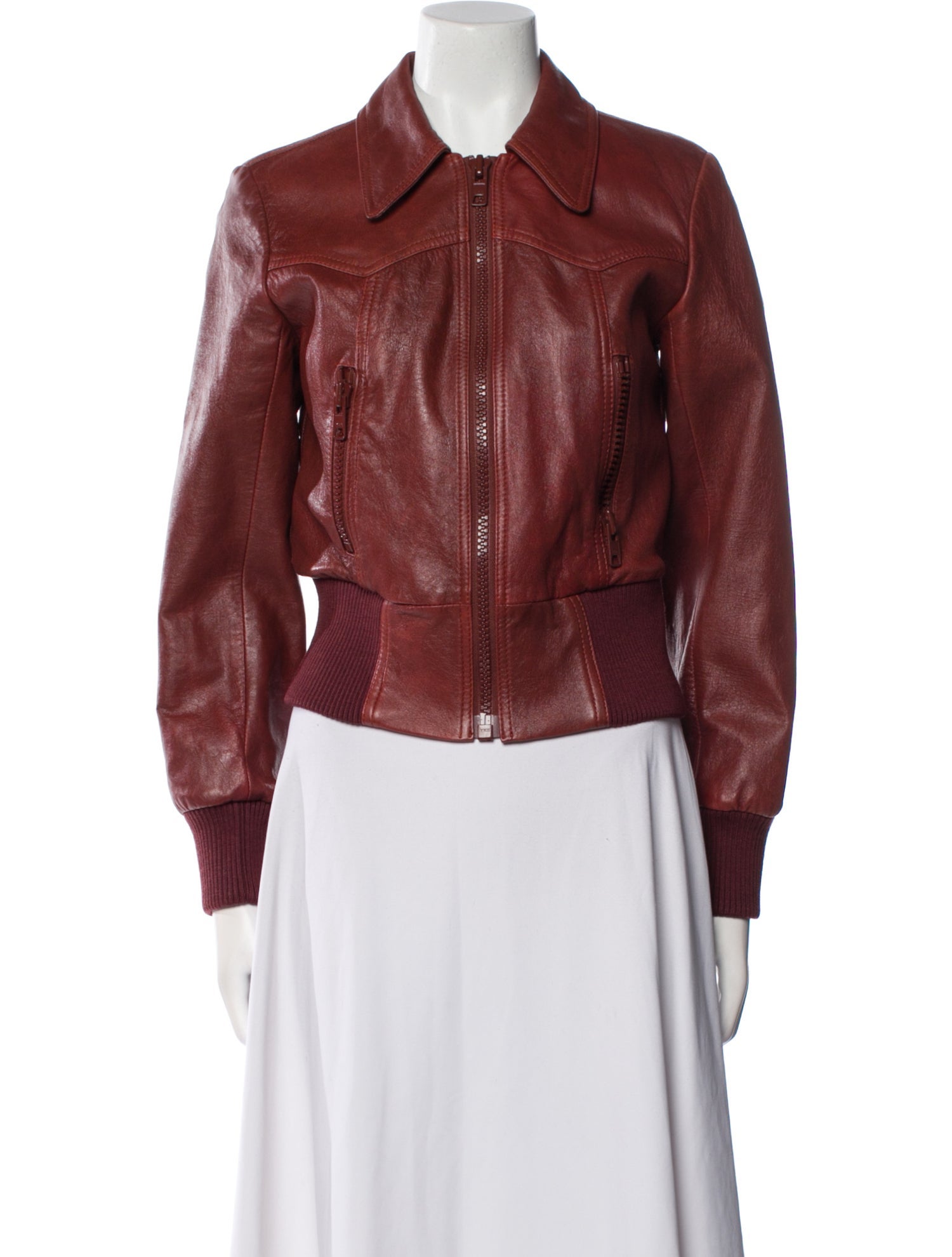 Runway Marc Jacobs Lamb Leather Bomber Jacket