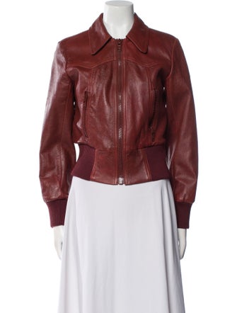 Runway Marc Jacobs Lamb Leather Bomber Jacket