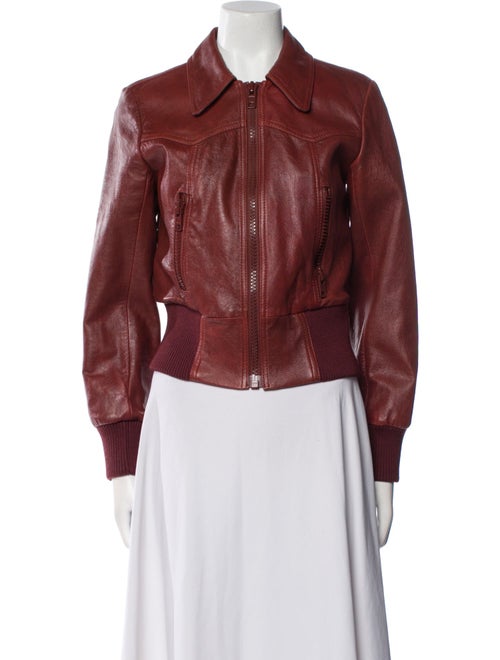 Runway Marc Jacobs Lamb Leather Bomber Jacket
