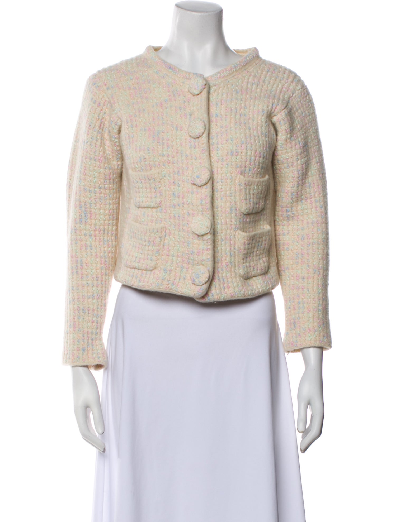 Runway Marc Jacobs Wool Tweed Pattern Bolero