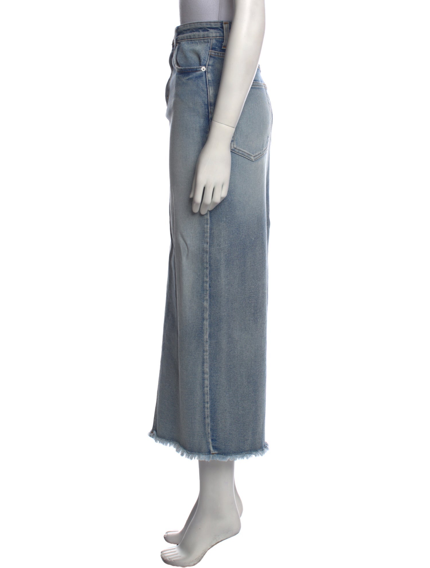 SALON 1884 Distressed Accents Midi Length Skirt