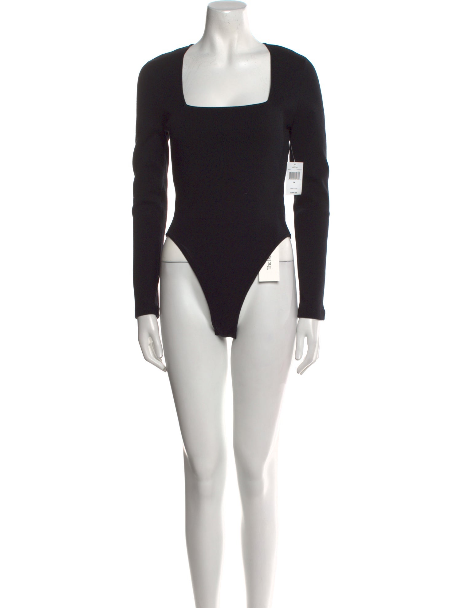 SALON 1884 Square Neckline Long Sleeve Bodysuit