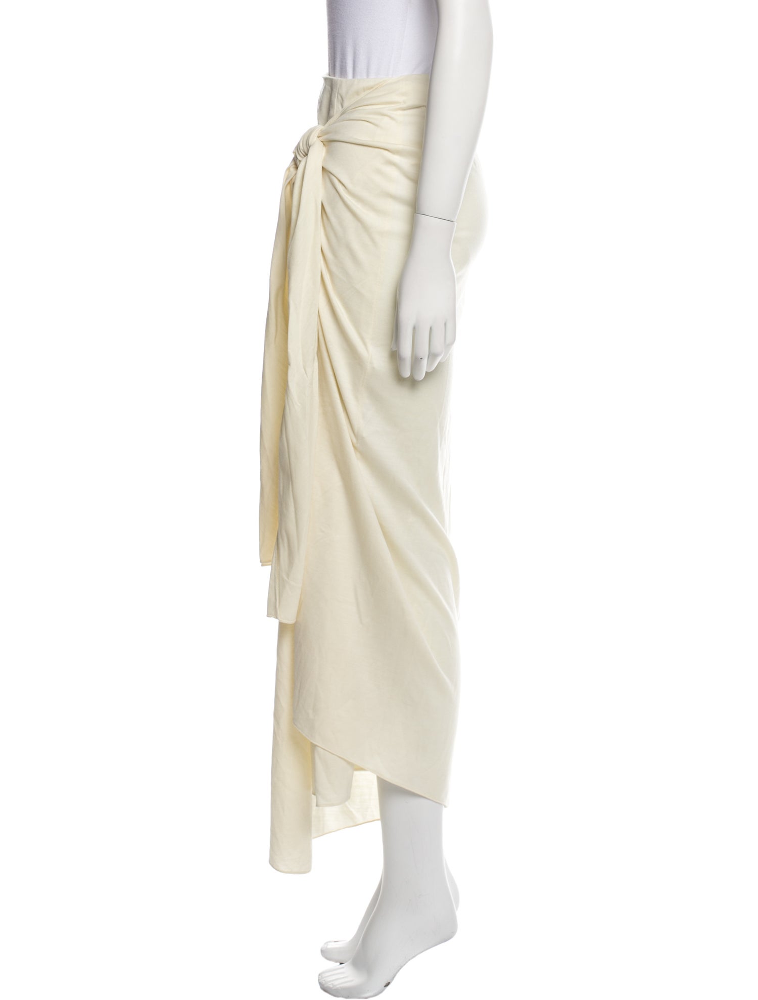 SALON 1884 Virgin Wool Midi Length Skirt