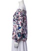 Sachin + Babi Noir Floral Print Off-The-Shoulder Blouse