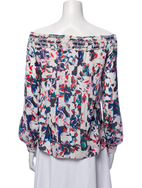 Sachin + Babi Noir Floral Print Off-The-Shoulder Blouse