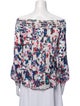 Sachin + Babi Noir Floral Print Off-The-Shoulder Blouse