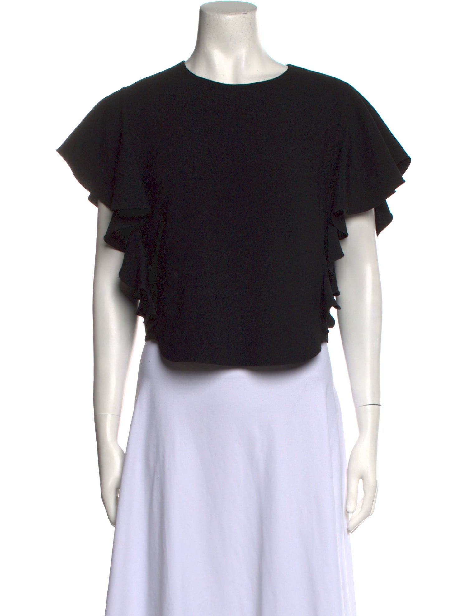 Sachin + Babi Noir Crew Neck Short Sleeve Crop Top