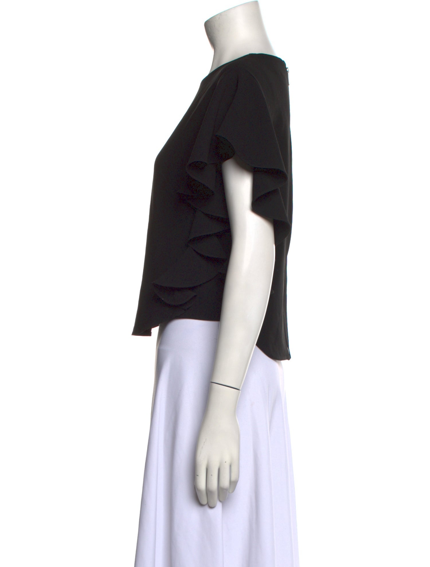 Sachin + Babi Noir Crew Neck Short Sleeve Crop Top