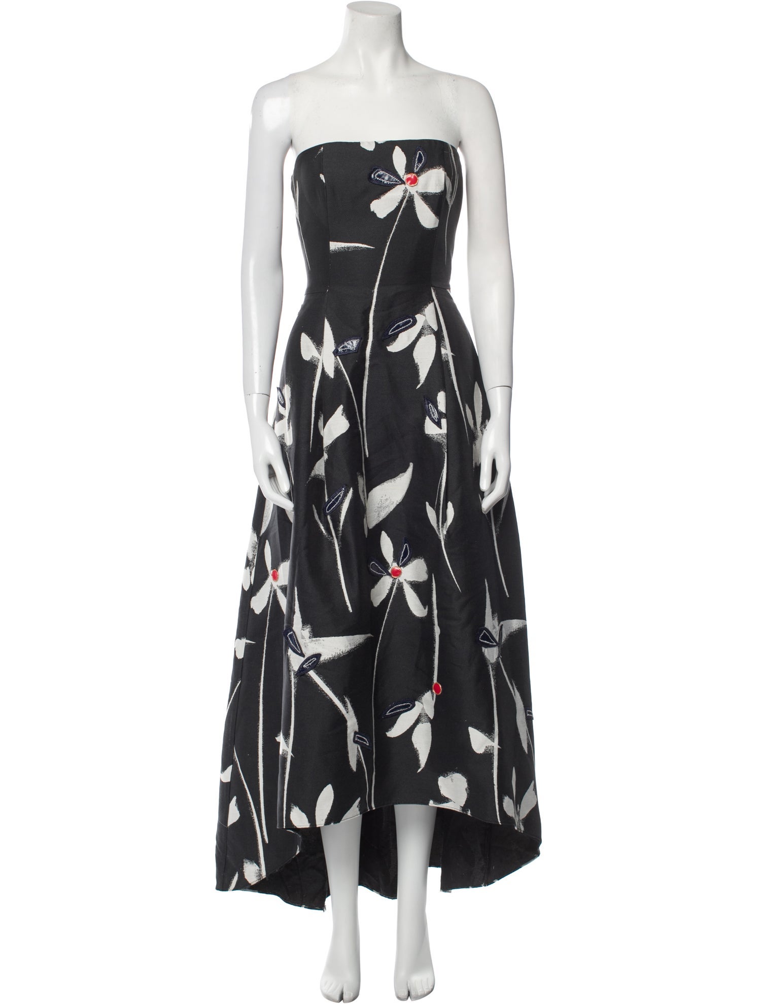 Sachin + Babi Noir Floral Print Long Dress
