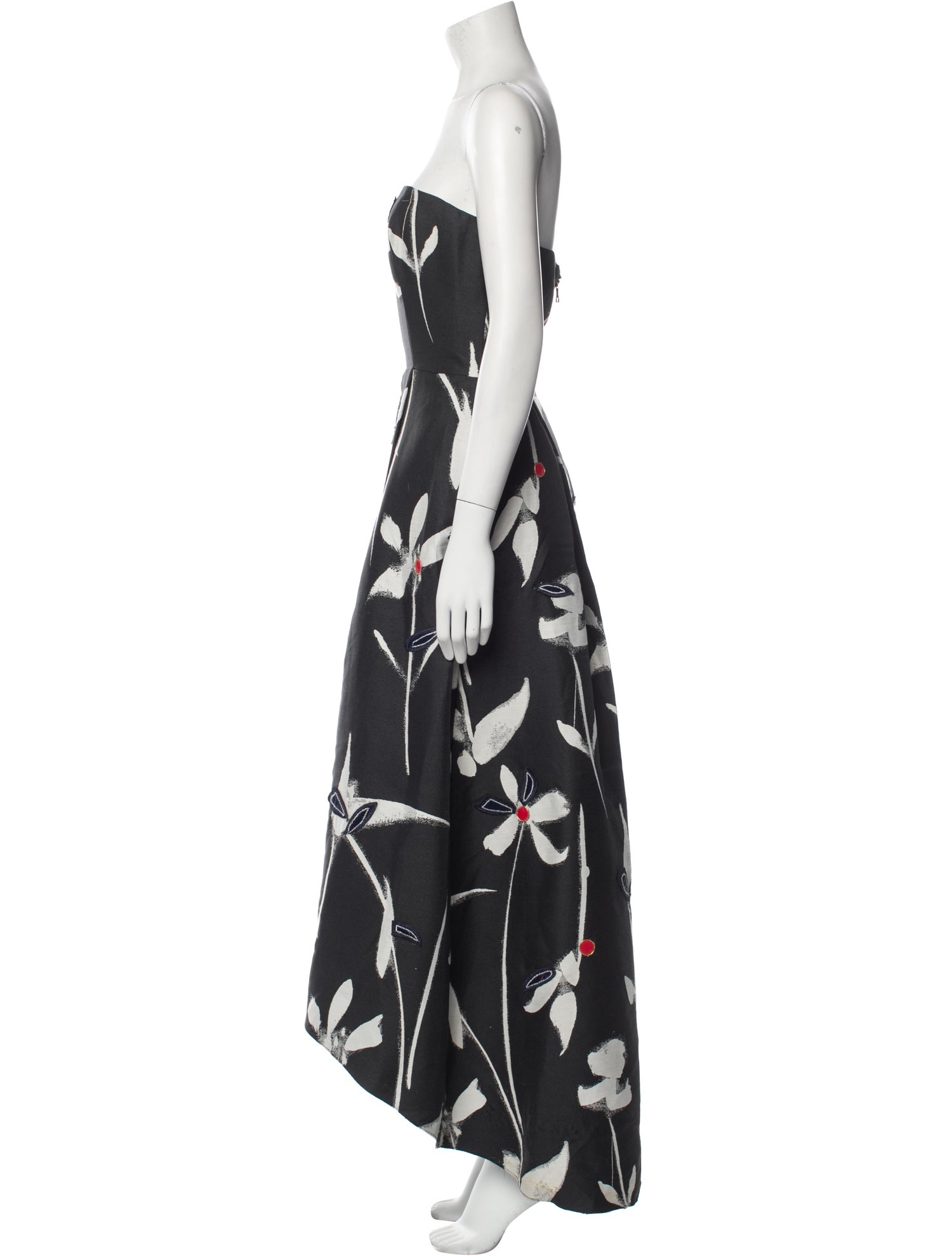 Sachin + Babi Noir Floral Print Long Dress
