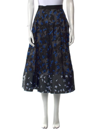 Sachin + Babi Noir Lace Pattern Midi Length Skirt