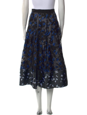 Sachin + Babi Noir Lace Pattern Midi Length Skirt