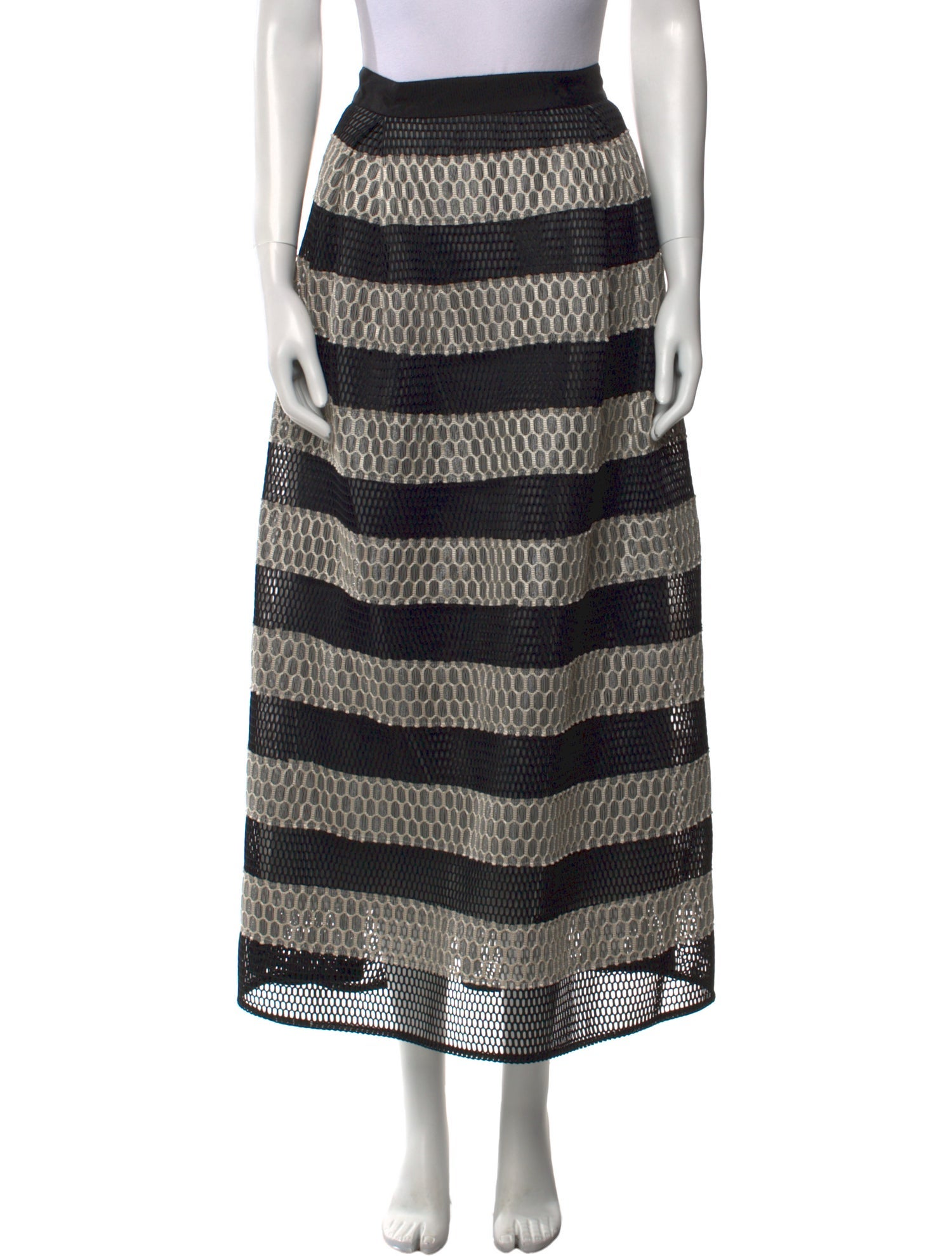 Sachin + Babi Noir Striped Midi Length Skirt